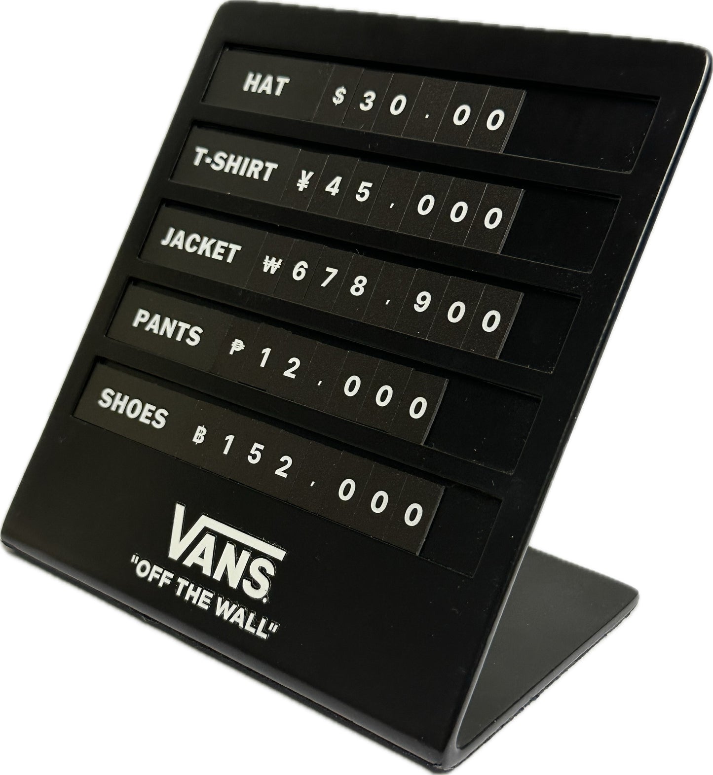 VANS metal price stand