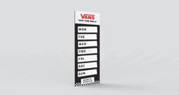 VANS Hour of Operation door sign